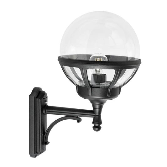 Bologna 1 Light Up Wall Light - Black