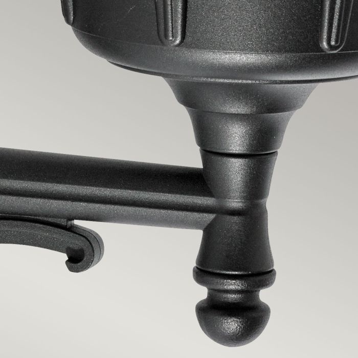 Bologna 1 Light Up Wall Light - Black