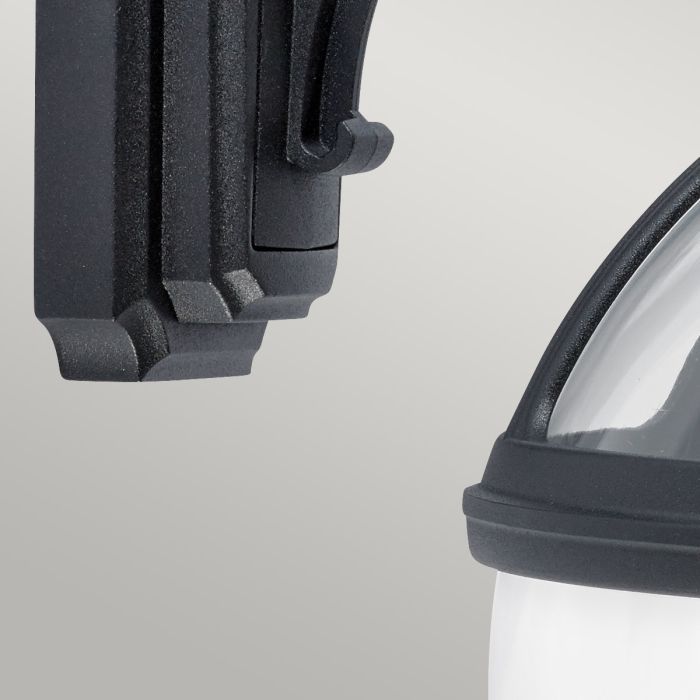 Bologna 1 Light Down Wall Light - Black