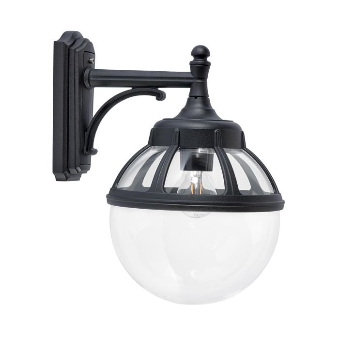 Bologna 1 Light Down Wall Light - Black