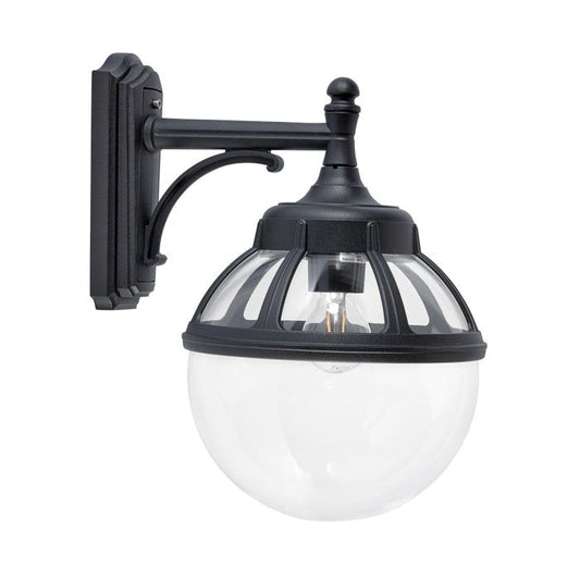 Bologna 1 Light Down Wall Light - Black