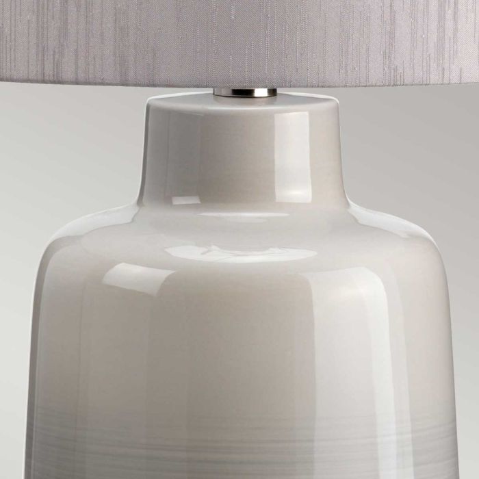 Bacari 1 Light Small Table Lamp - Blue and Grey with Light Grey Shade