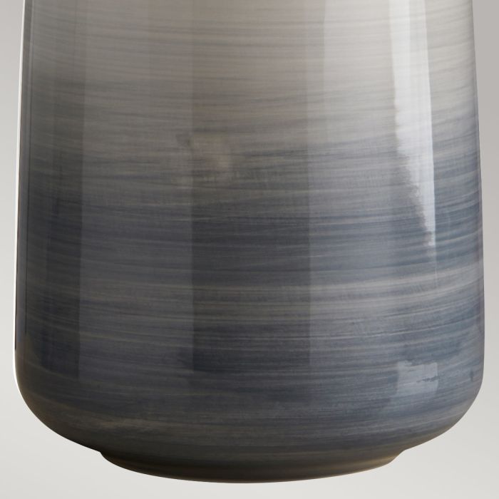 Bacari 1 Light Small Table Lamp - Blue and Grey with Light Grey Shade