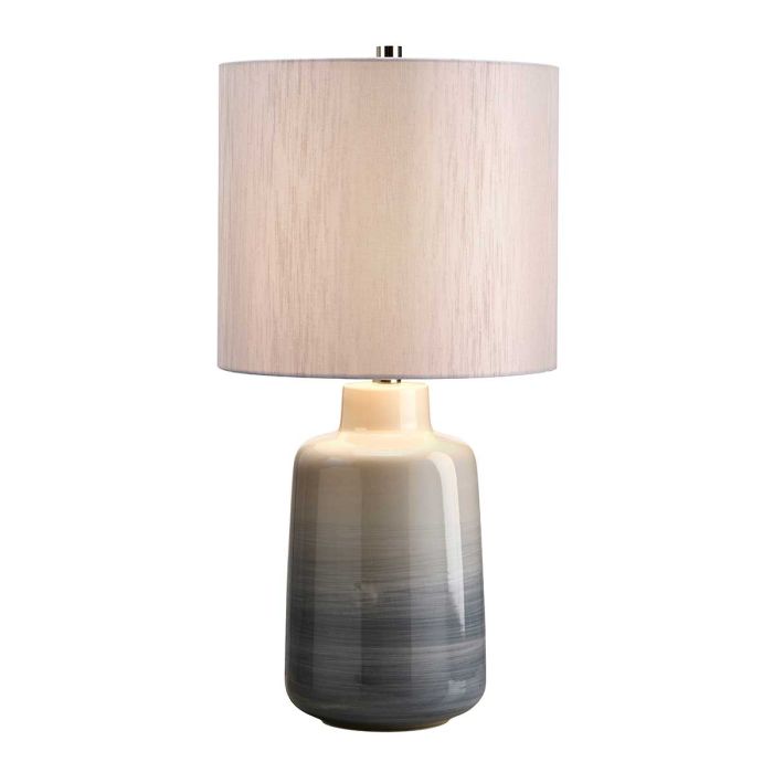 Bacari 1 Light Small Table Lamp - Blue and Grey with Light Grey Shade