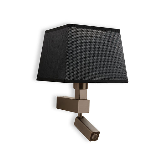 Bahia Wall Lamp 1 Light Without Shade E27 + Reading Light 3W LED Bronze 4000K, 200lm, 3yrs Warranty by Mantra