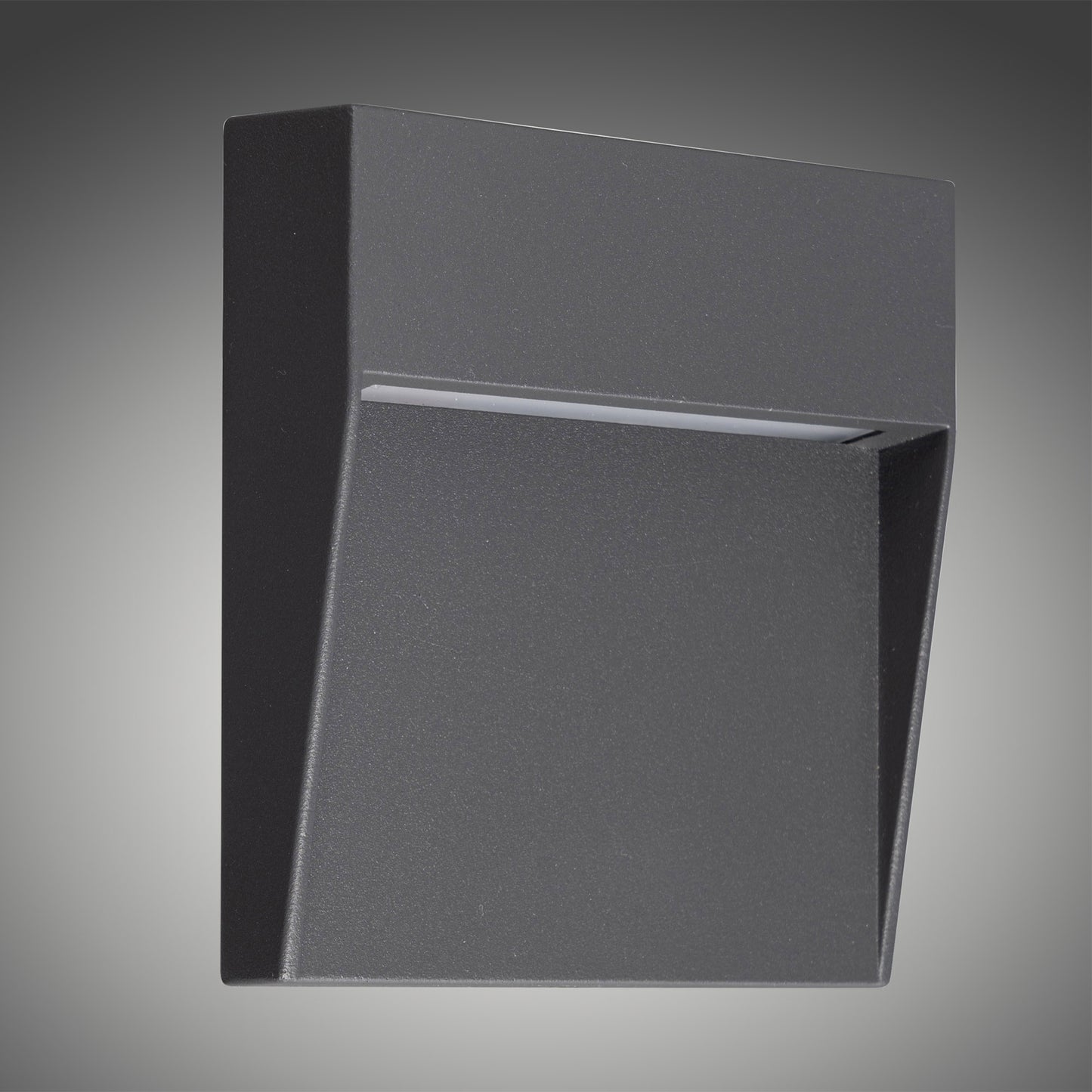 Baker Wall Lamp Small Square, 3W LED, 3000K, 150lm, IP54, Anthracite, 3yrs Warranty by Mantra