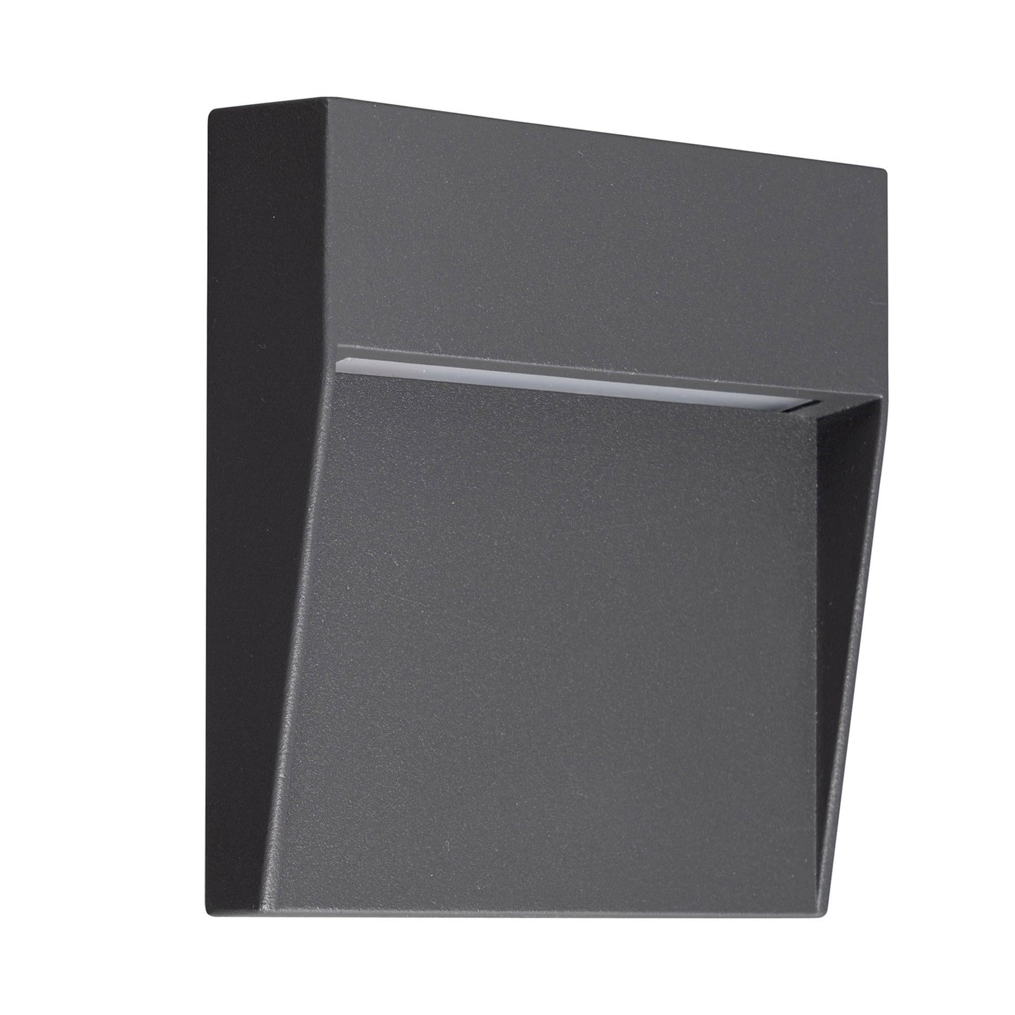 Baker Wall Lamp Small Square, 3W LED, 3000K, 150lm, IP54, Anthracite, 3yrs Warranty by Mantra