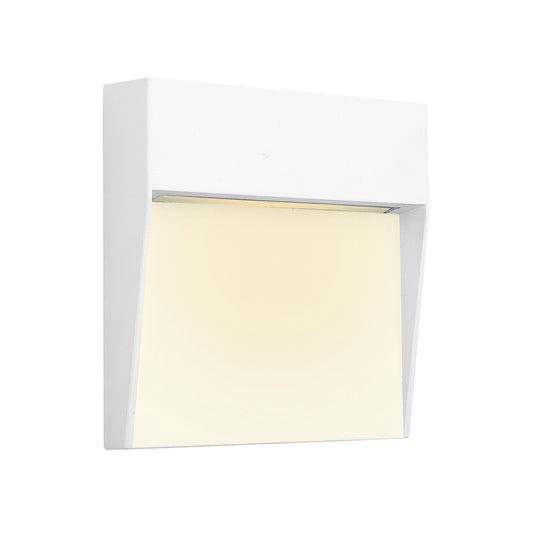 Baker Wall Lamp Small Square, 3W LED, 3000K, 150lm, IP54, Sand White, 3yrs Warranty by Mantra