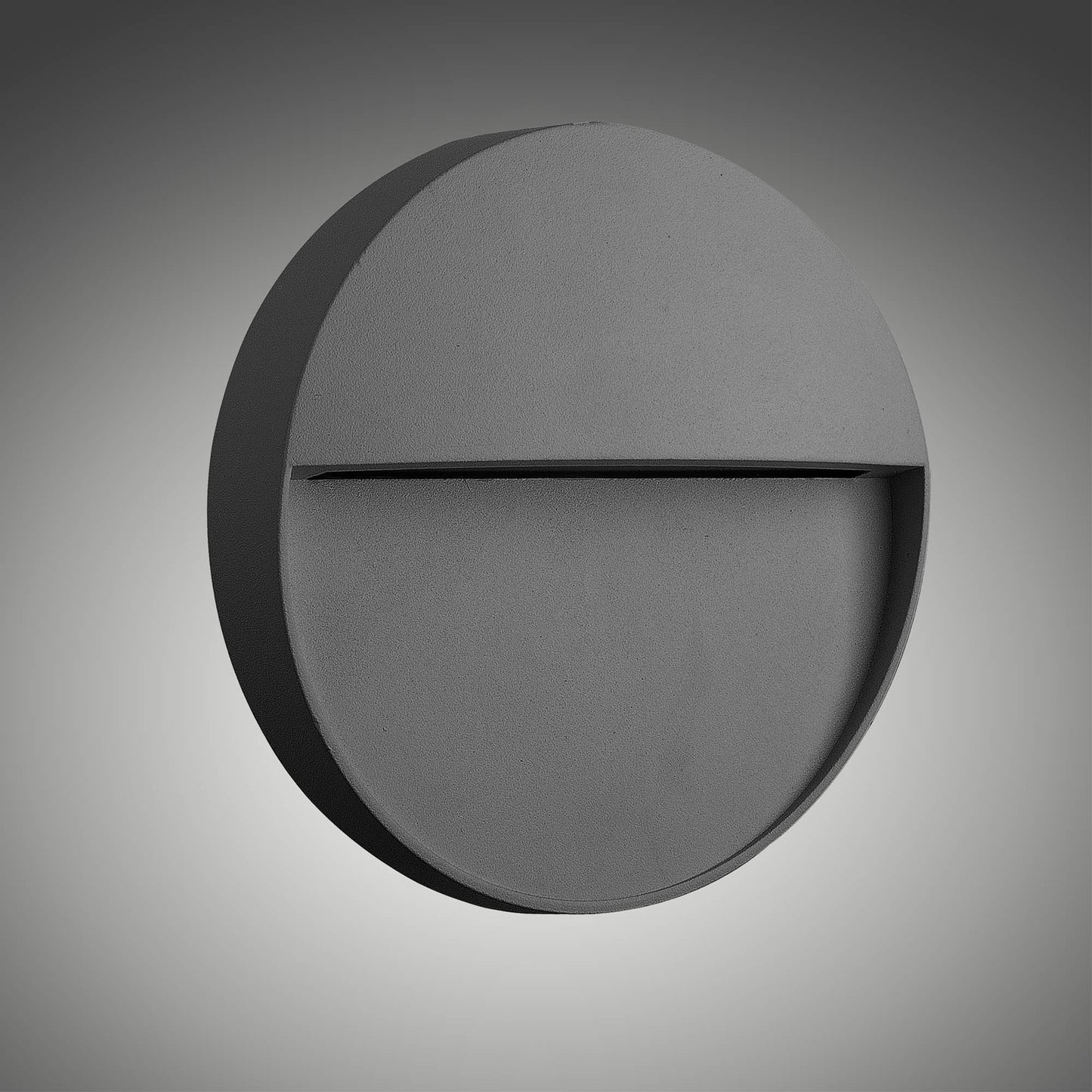 Baker Wall Lamp Small Round, 3W LED, 3000K, 155lm, IP54, Anthracite, 3yrs Warranty by Mantra