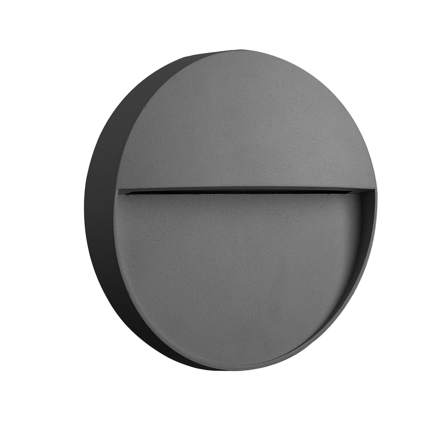 Baker Wall Lamp Small Round, 3W LED, 3000K, 155lm, IP54, Anthracite, 3yrs Warranty by Mantra