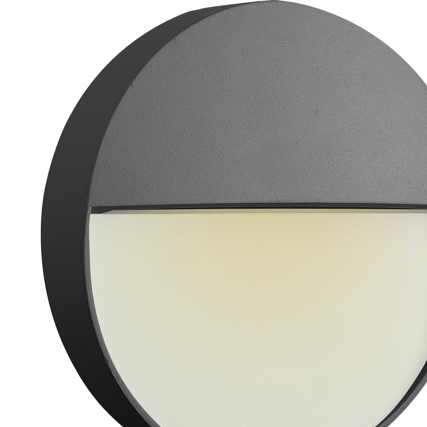 Baker Wall Lamp Small Round, 3W LED, 3000K, 155lm, IP54, Anthracite, 3yrs Warranty by Mantra