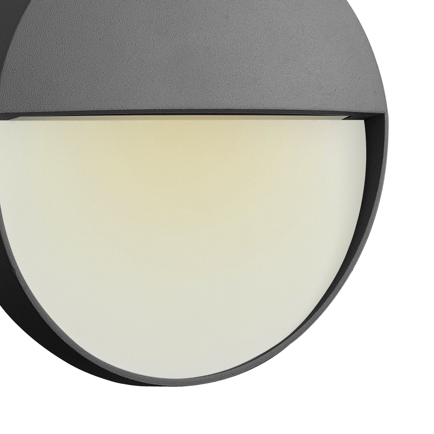 Baker Wall Lamp Small Round, 3W LED, 3000K, 155lm, IP54, Anthracite, 3yrs Warranty by Mantra