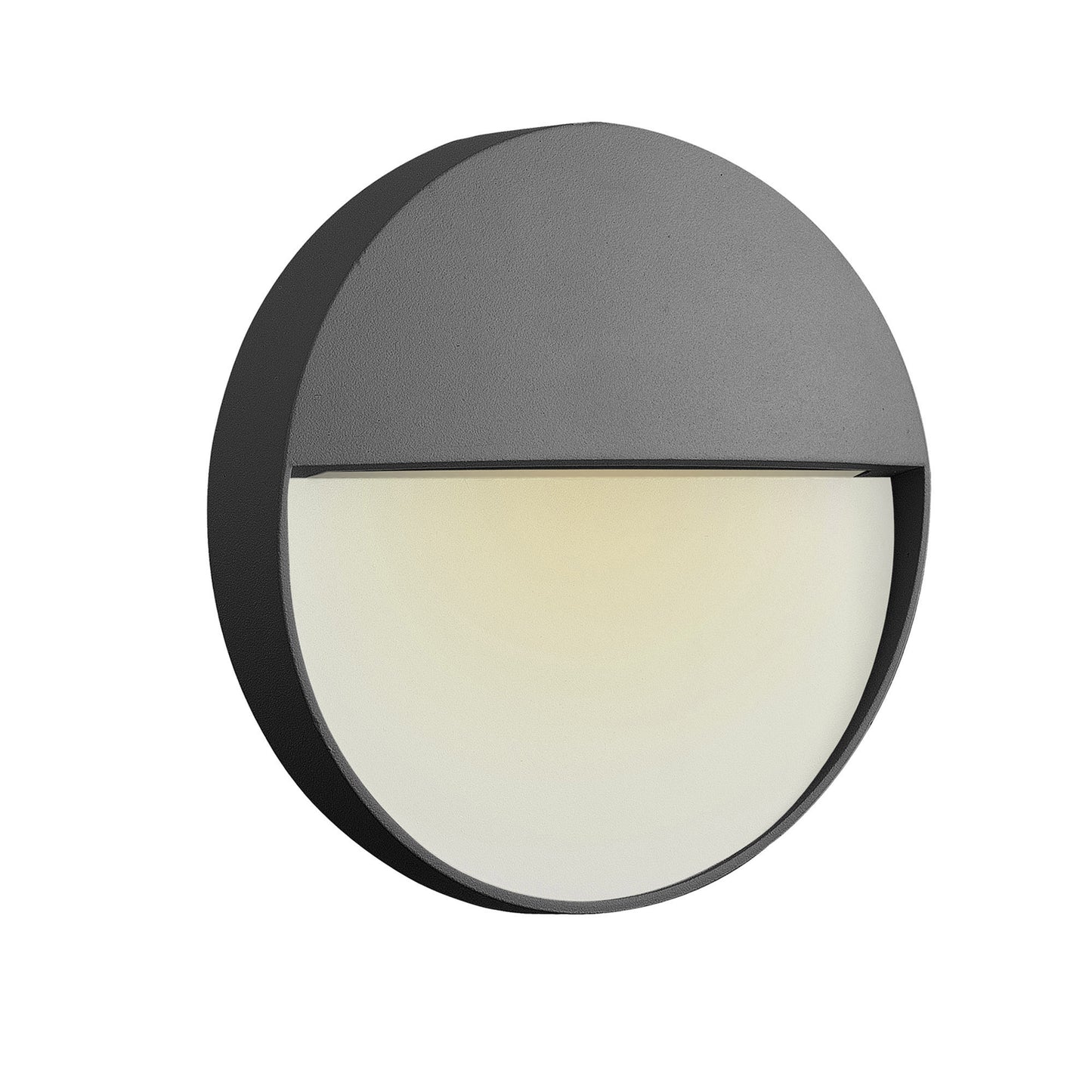 Baker Wall Lamp Small Round, 3W LED, 3000K, 155lm, IP54, Anthracite, 3yrs Warranty by Mantra