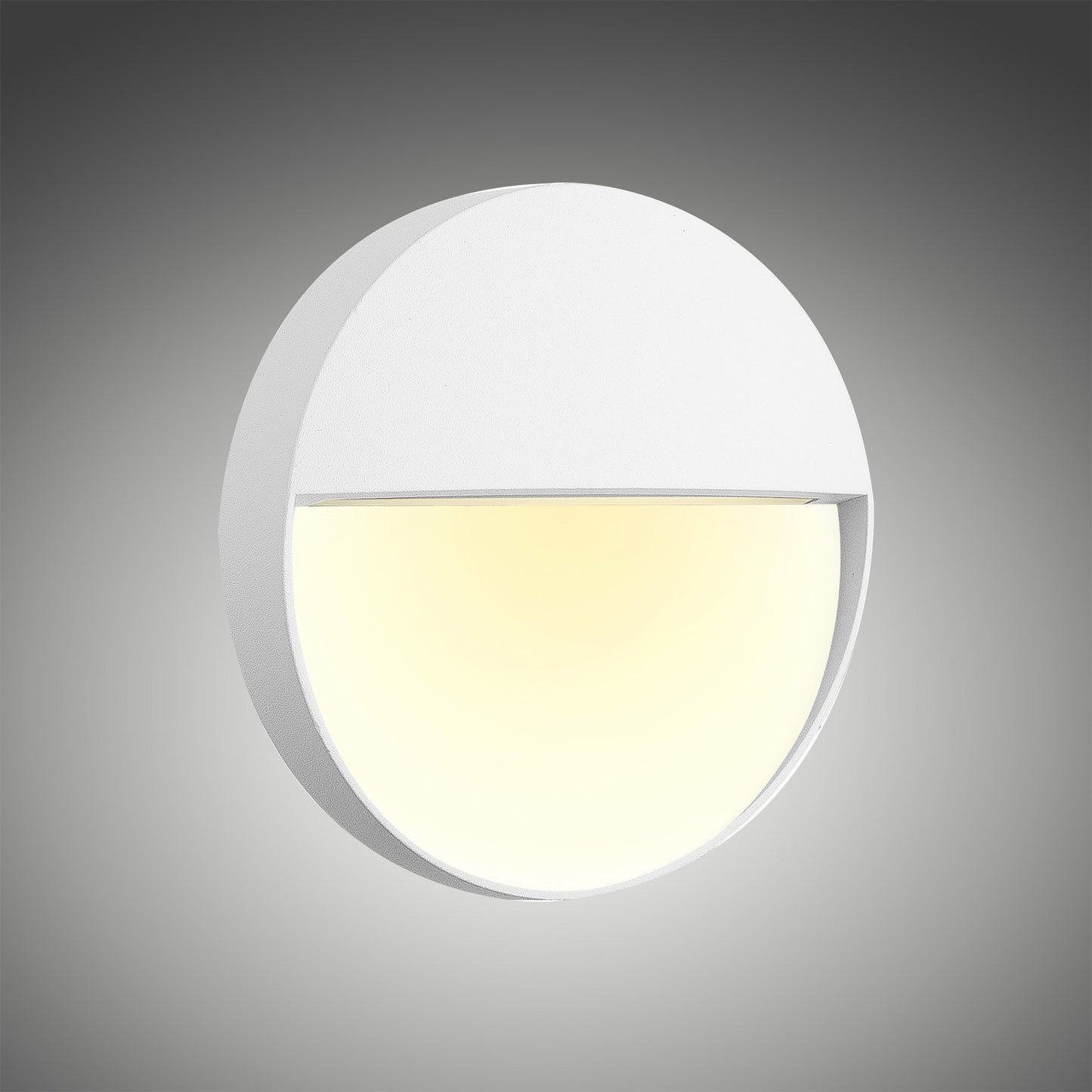 Baker Wall Lamp Small Round, 3W LED, 3000K, 155lm, IP54, Sand White, 3yrs Warranty by Mantra