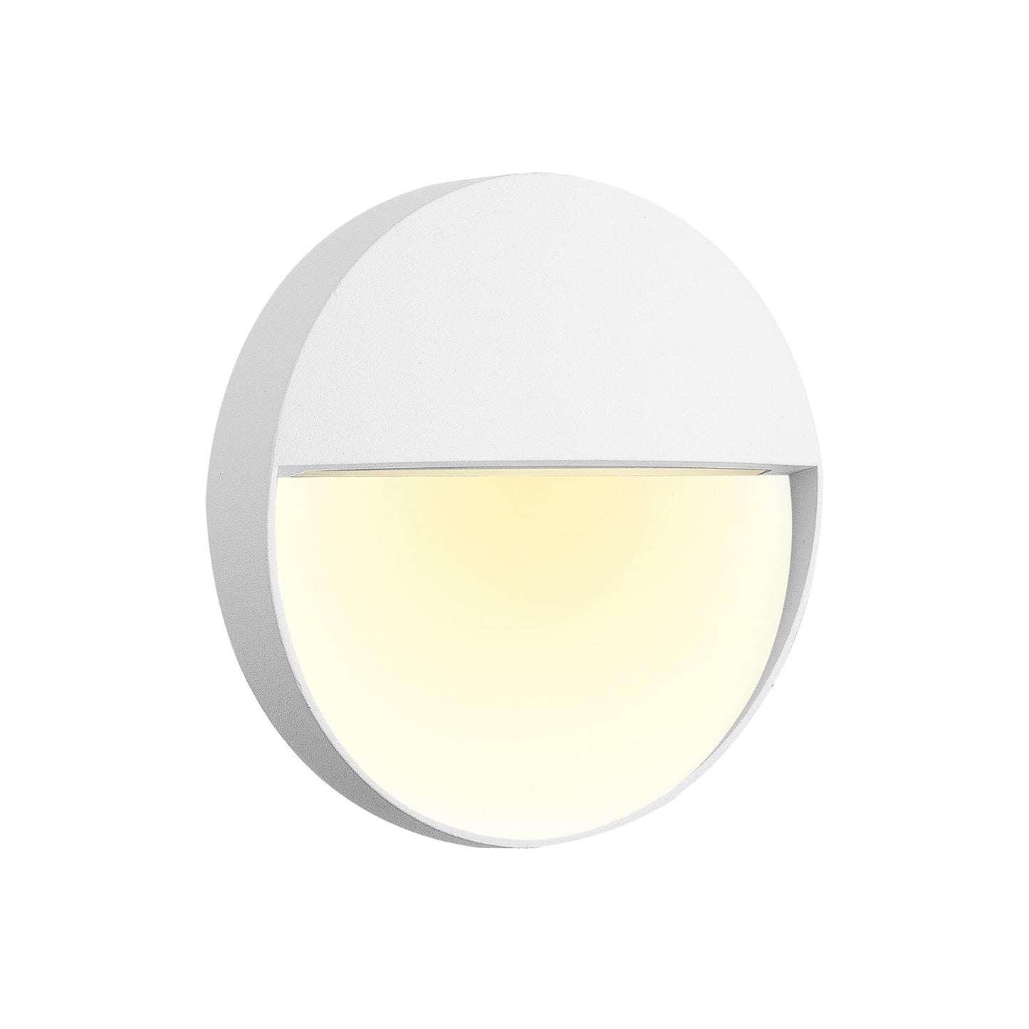 Baker Wall Lamp Small Round, 3W LED, 3000K, 155lm, IP54, Sand White, 3yrs Warranty by Mantra