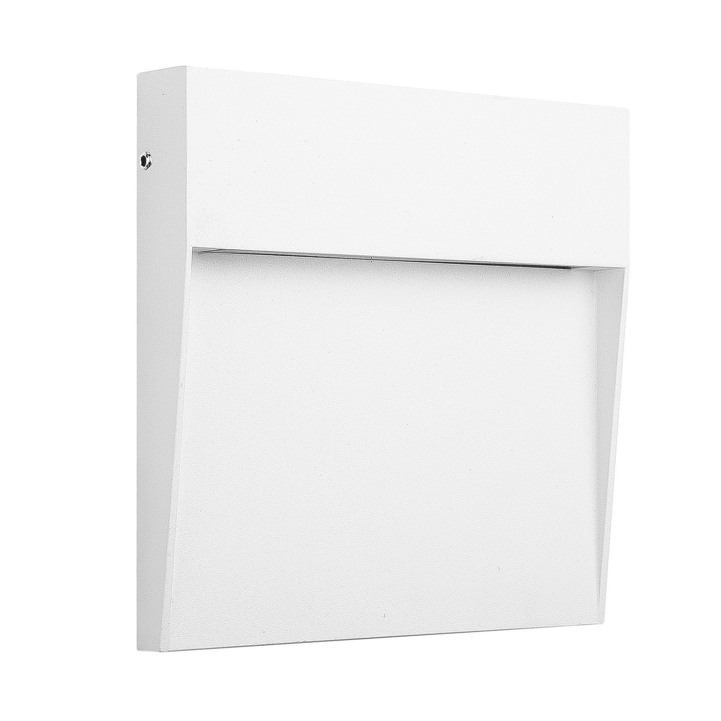 Baker Wall Lamp Large Square, 6W LED, 3000K, 266lm, IP54, Sand White, 3yrs Warranty by Mantra