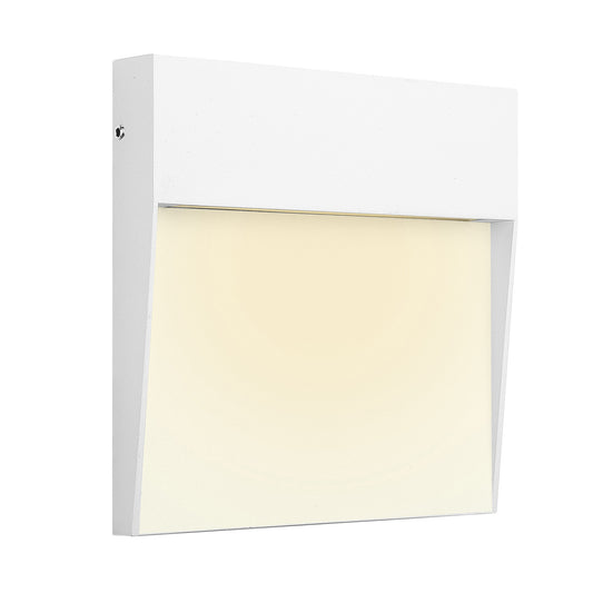 Baker Wall Lamp Large Square, 6W LED, 3000K, 266lm, IP54, Sand White, 3yrs Warranty by Mantra