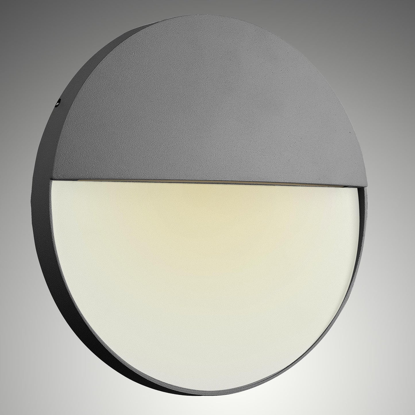 Baker Wall Lamp Large Round, 6W LED, 3000K, 275lm, IP54, Anthracite, 3yrs Warranty by Mantra