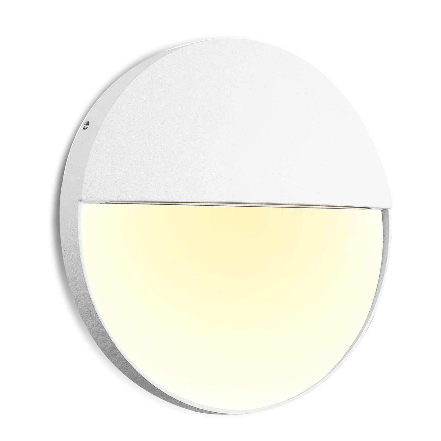 Baker Wall Lamp Large Round, 6W LED, 3000K, 275m, IP54, Sand White, 3yrs Warranty by Mantra