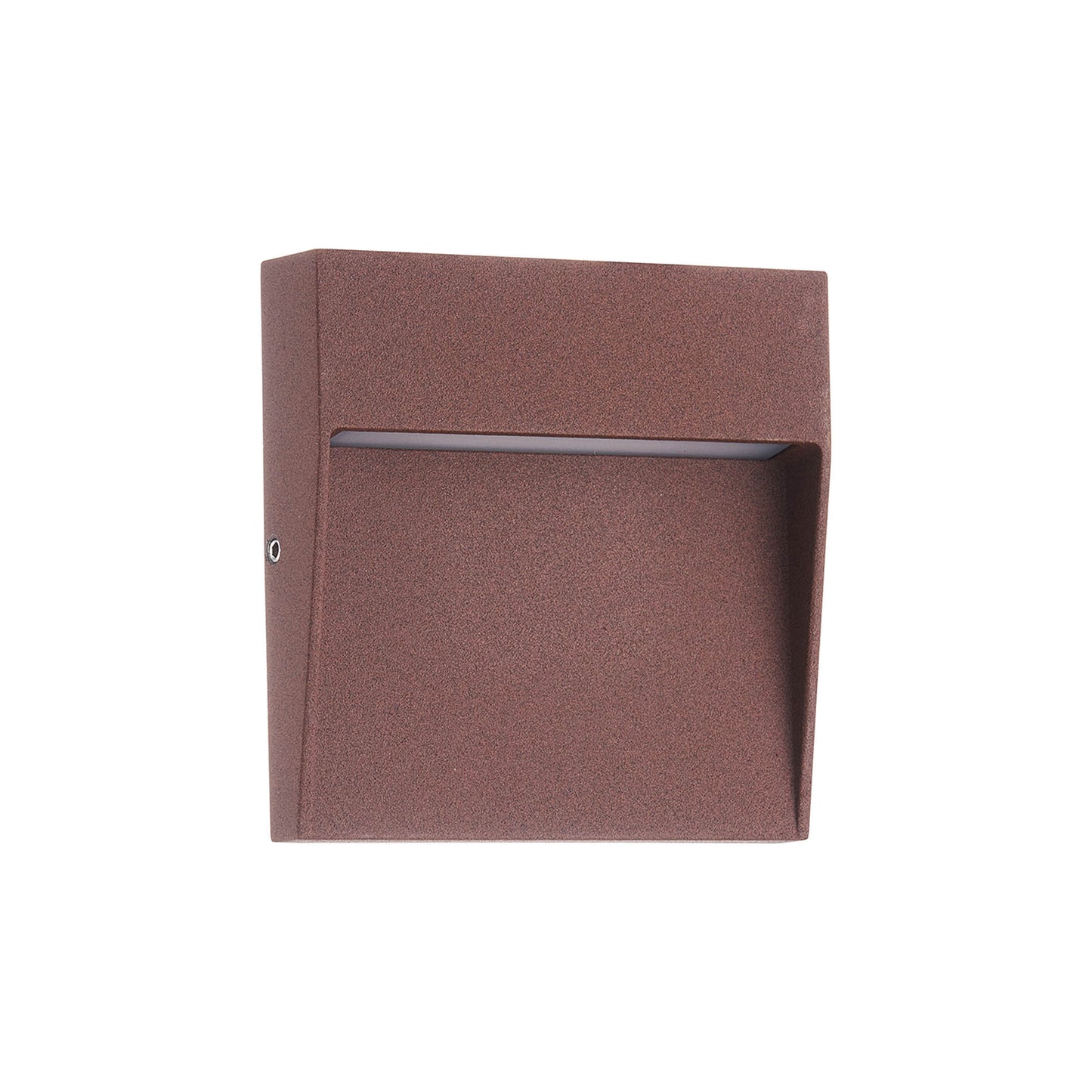 Baker Wall Lamp Small Square, 3W LED, 3000K, 210lm, IP54, Rust Brown, 3yrs Warranty by Mantra