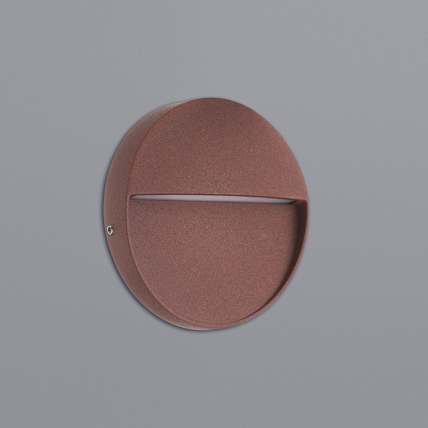 Baker Wall Lamp Small Round, 3W LED, 3000K, 210lm, IP54, Rust Brown, 3yrs Warranty by Mantra