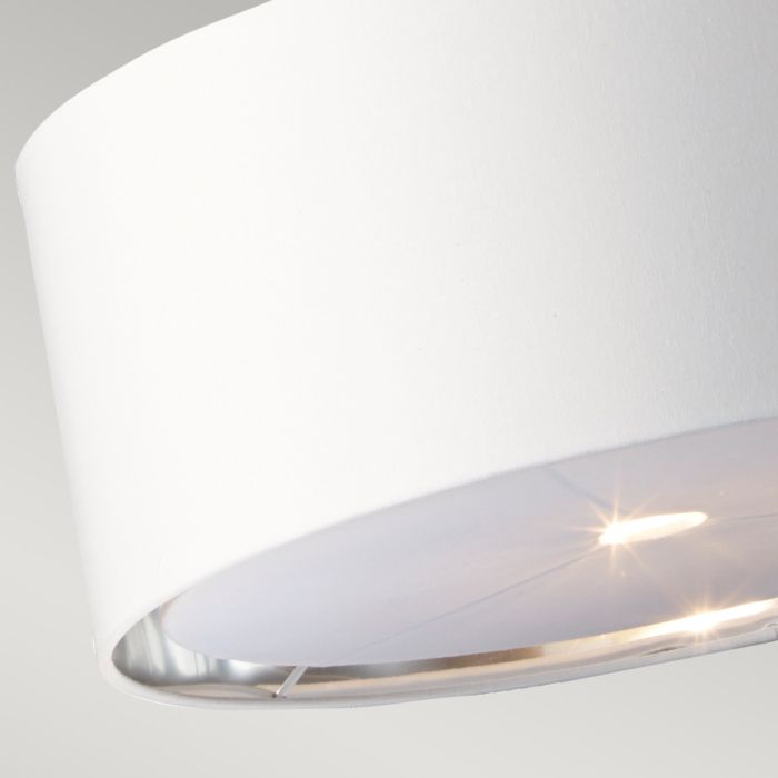 Balance 1 Light Pendant - Black / Polished Nickel with White Shade