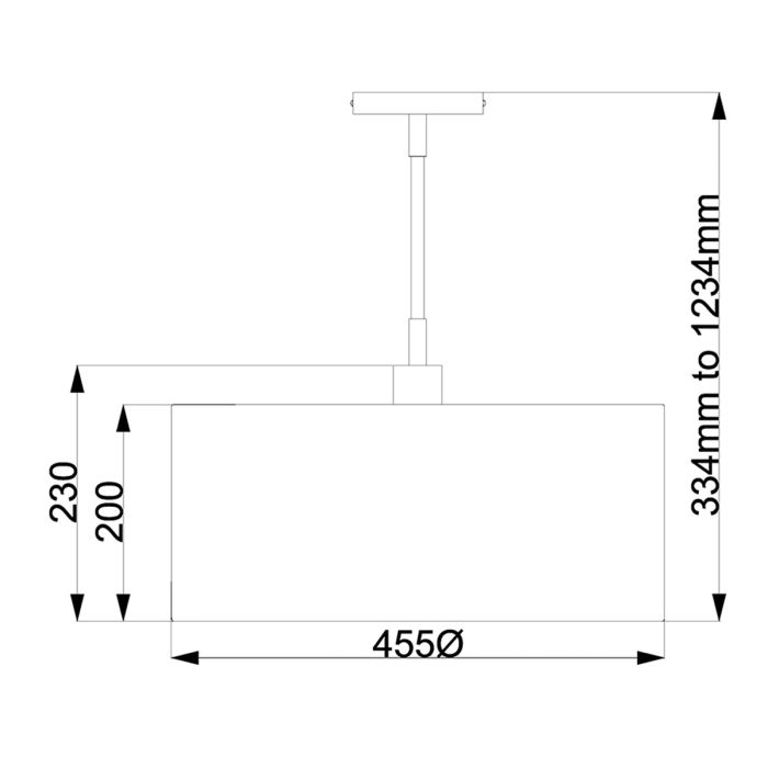 Balance 1 Light Pendant - Black / Polished Nickel with White Shade