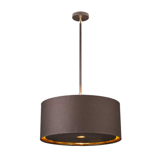 Balance 1 Light Pendant – Brown and Polished Brass