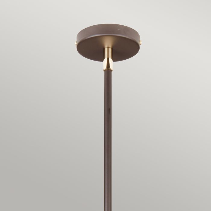 Balance 1 Light Pendant - Brown / Polished Brass with Brown Shade