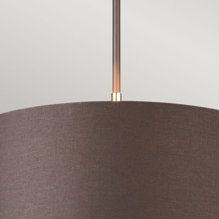 Balance 1 Light Pendant - Brown / Polished Brass with Brown Shade
