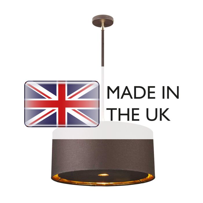 Balance 1 Light Pendant - Brown / Polished Brass with Brown Shade