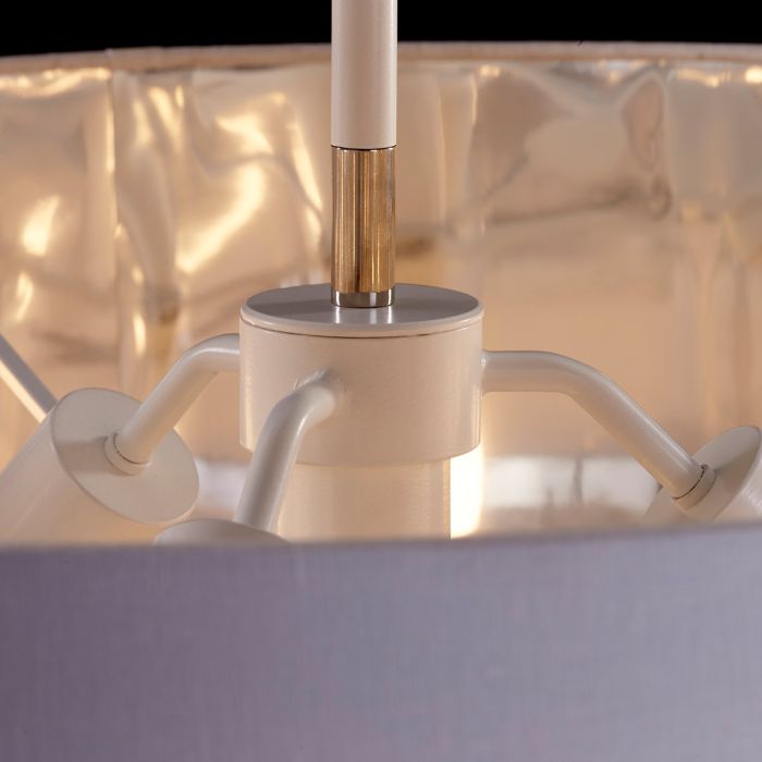 Balance 1 Light Pendant - White / Polished Nickel with White Shade