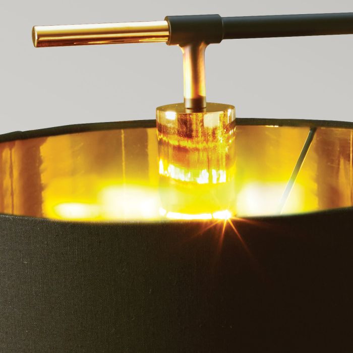 Balance 1 Light Table Lamp - Black / Polished Brass with Black Shade