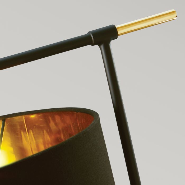 Balance 1 Light Table Lamp - Black / Polished Brass with Black Shade