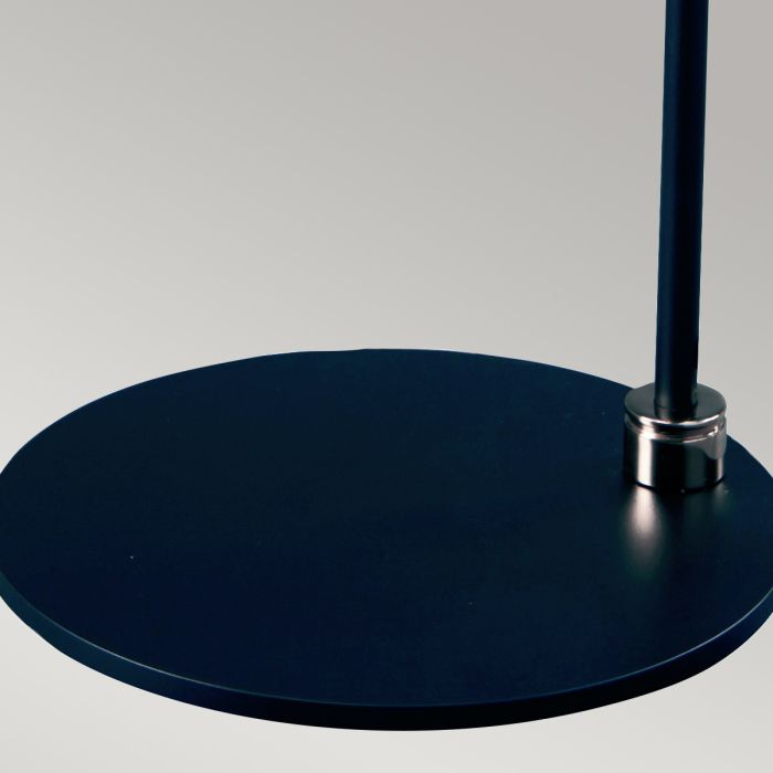 Balance 1 Light Table Lamp - Black / Polished Nickel with White Shade