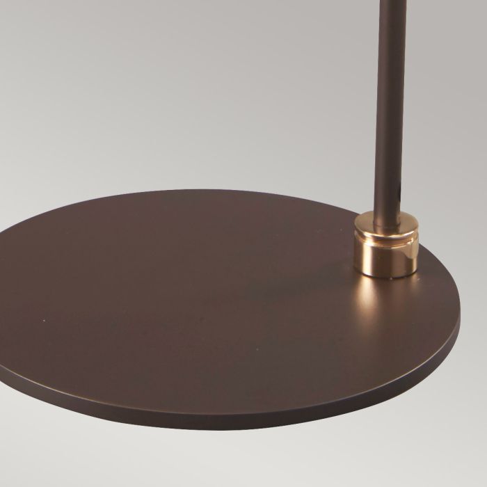 Balance 1 Light Table Lamp - Brown / Polished Brass with Brown Shade