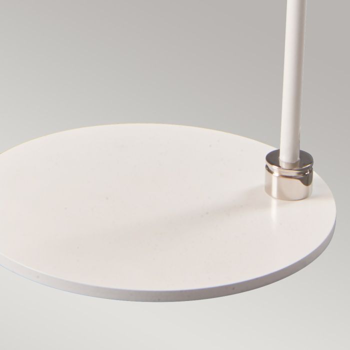 Balance 1 Light Table Lamp - White / Polished Nickel with White Shade