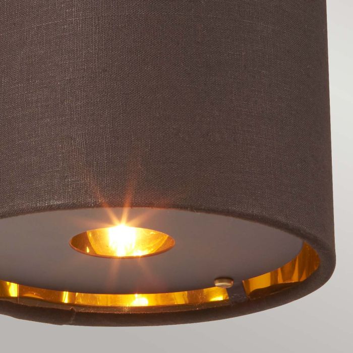 Balance 1 Light Wall Light - Brown / Polished Brass with Brown Shade