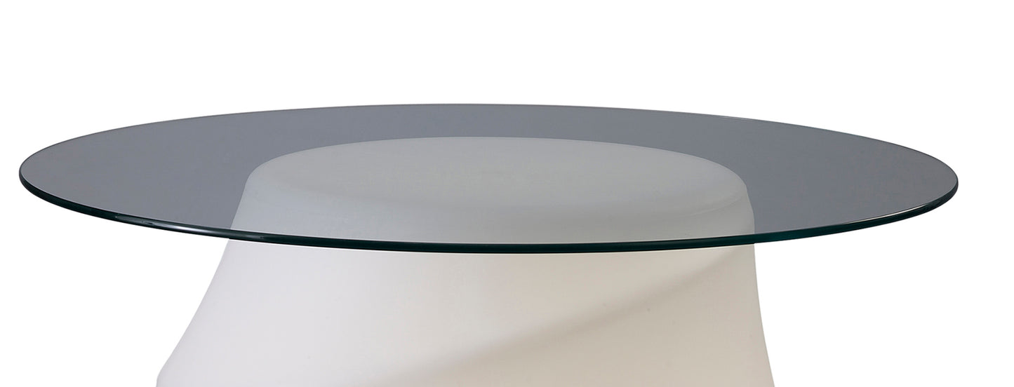 Bambu Table 2 Light E27 Outdoor IP65, Opal White/Clear Glass by Mantra