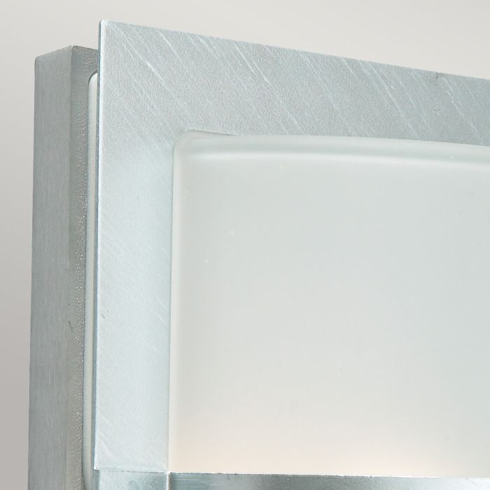 Basel 1 Light Wall Lantern - Galvanised With Frosted Glass