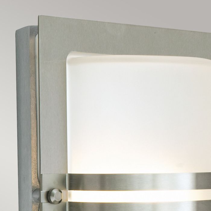 Basel 1 Light Wall Lantern - Stainless Steel With Frosted Glass
