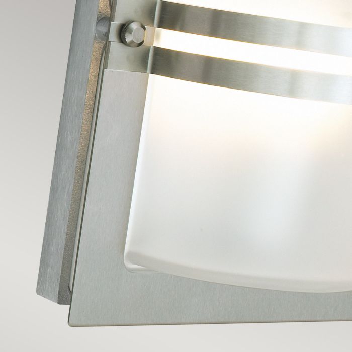 Basel 1 Light Wall Lantern - Stainless Steel With Frosted Glass