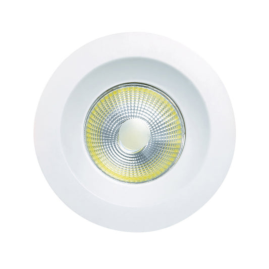 Basico COB Downlight 9.5cm Round 5W COB LED 4000K, 450lm, Matt White, Driver Included, 3yrs Warranty by Mantra