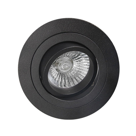 Basico GU10 Swivel Downlight 9.2cm Round, 1 x GU10 Max 50W, Sand Black, Cut Out: 80mm, Lampholder Included by Mantra