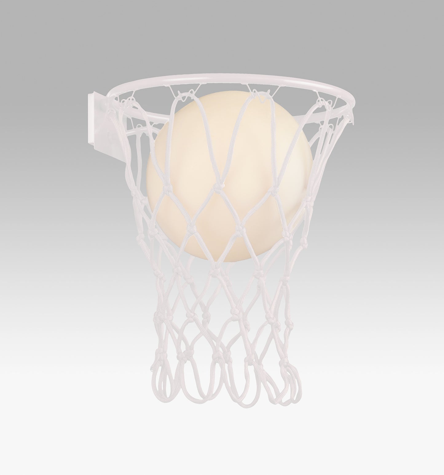 Basketball Wall Lamp, 1 x E27, Matt White by Mantra