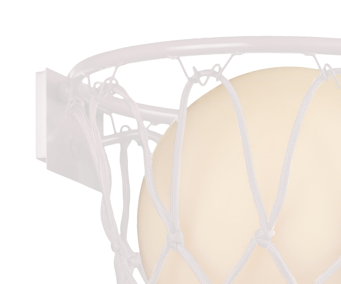 Basketball Wall Lamp, 1 x E27, Matt White by Mantra