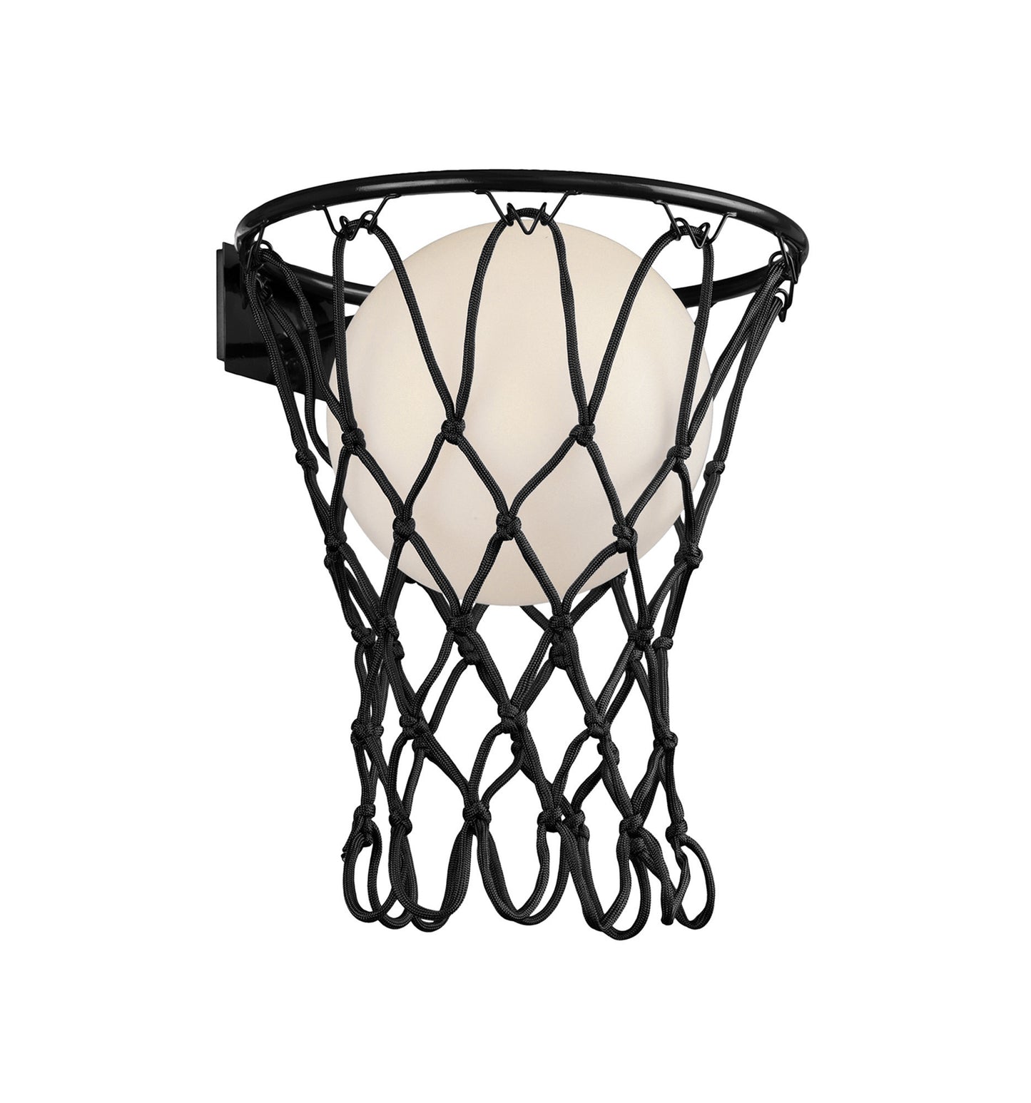 Basketball Wall Lamp, 1 x E27, Matt Black by Mantra