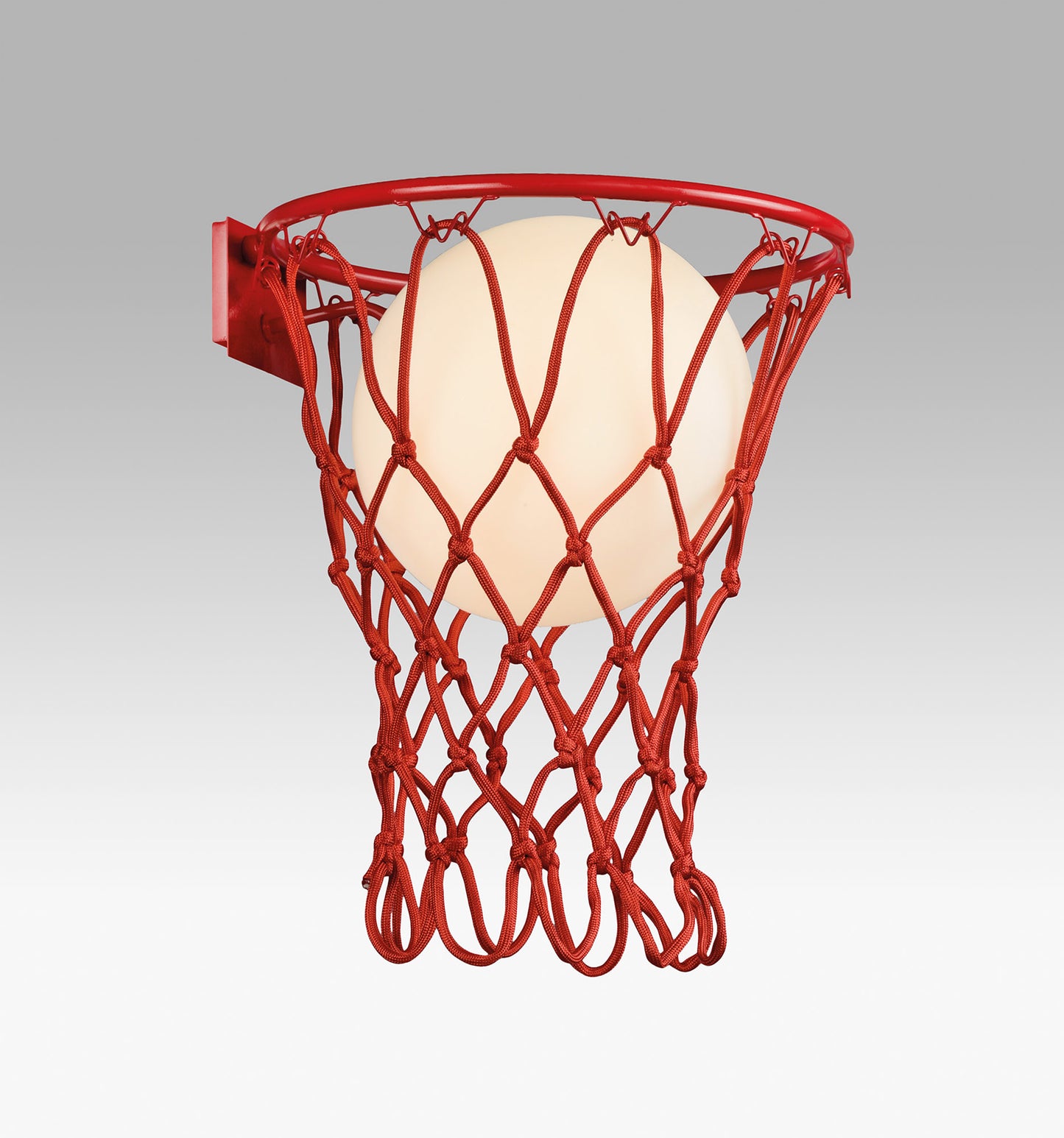 Basketball Wall Lamp, 1 x E27, Matt Red by Mantra