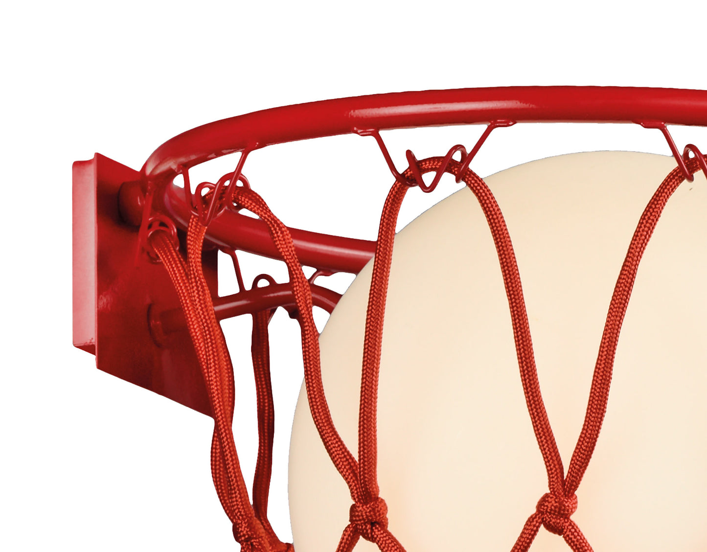 Basketball Wall Lamp, 1 x E27, Matt Red by Mantra