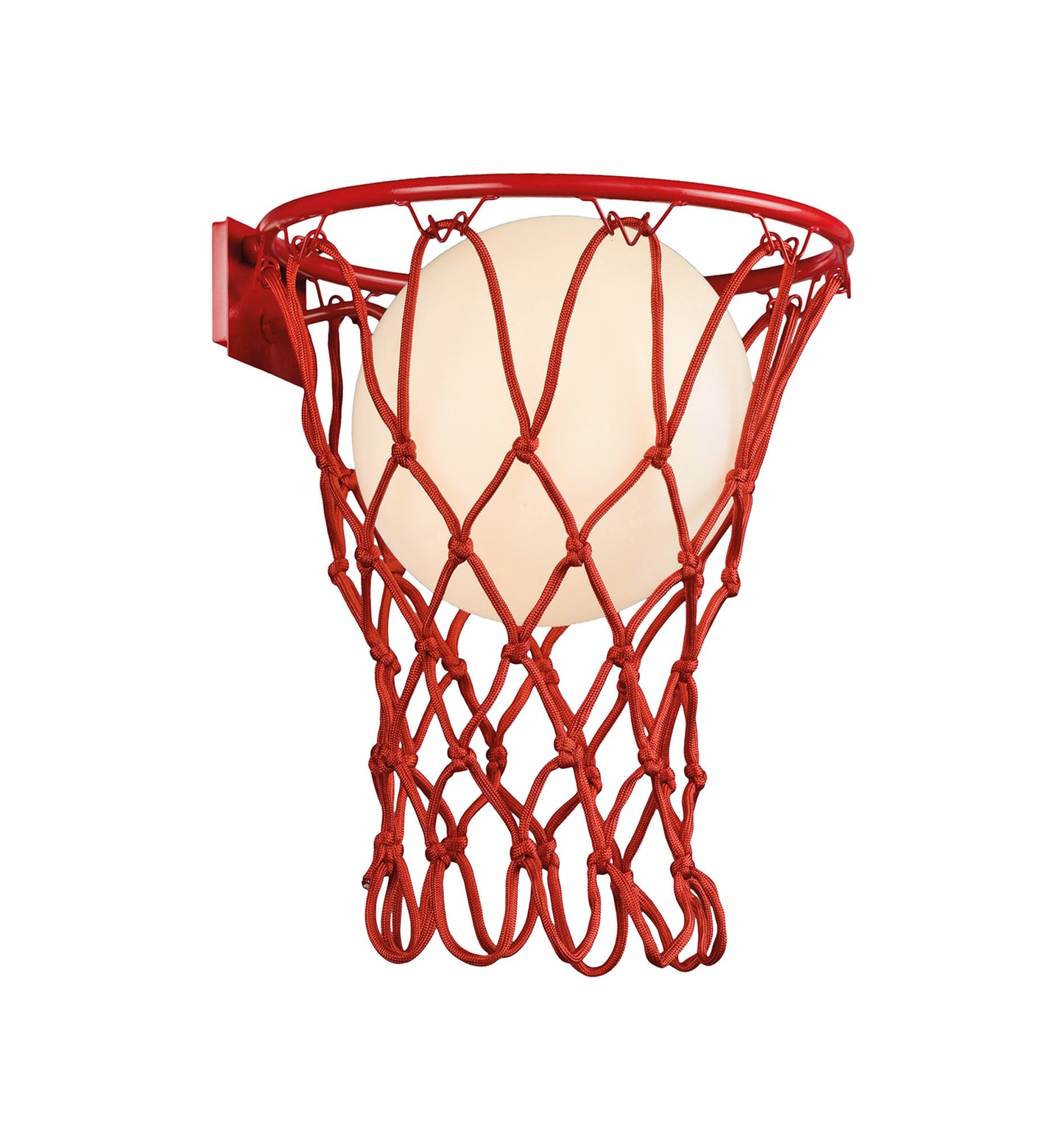 Basketball Wall Lamp, 1 x E27, Matt Red by Mantra